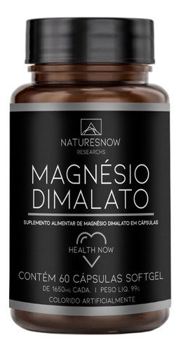 Suplemento Alimentar Em Cápsulas Magnésio Dimalato - Natures Now