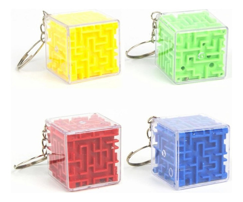 Cubo Laberinto Mini Con Llavero Juguete Sorpresitas Pack X12