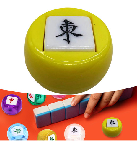 6 Dados Chinos De Mahjong, Dados Poliédricos, , Amarillo
