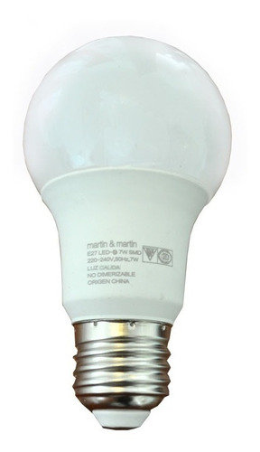 Lampara Led E27 7w Luz Calida Martin & Martin