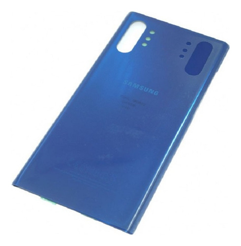 Tapa Trasera Compatible Con Galaxy Note 10 Plus Azul C/adhes