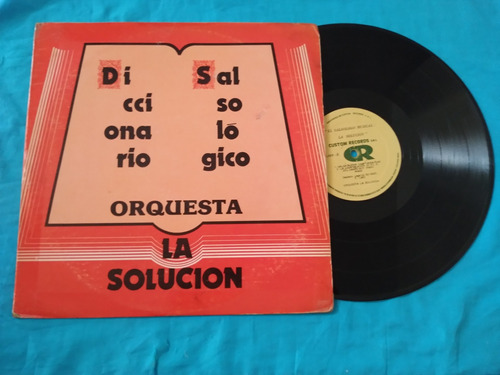 Orquesta La Solución Dccionario Salsológico Lp 1983