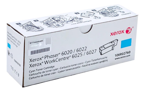 Toner Xerox 106r02760 Cyan