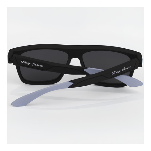 Óculos De Sol Masculino Polarizado Tr90 Resistente Haste Preto Lente Preto