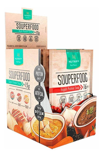 Souperfood Sopa Proteica - Sabor Tomate - 10 Sachês Nutrify