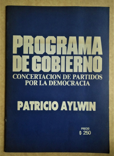 Patricio Aylwin. Programa De Gobierno