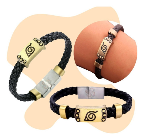 Pulsera Aldea De La Hoja Cosplay Ninja Anime Naruto Unisex F Diámetro 5 cm