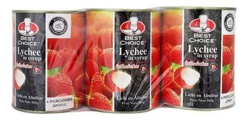 Lychees En Almíbar Best Choice 565g X 3 - g a $76