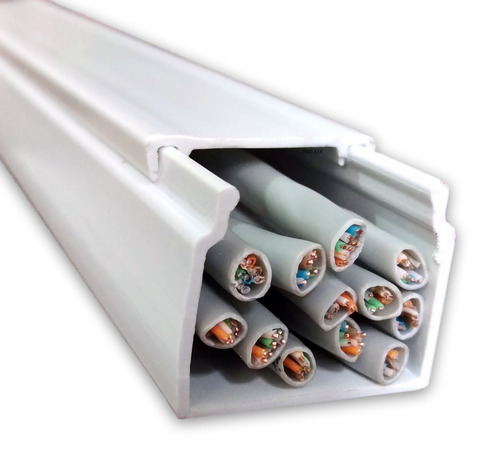 Canaleta Pvc Para Cable 2 Piezas 25x30mm X 1 Metro 2530 Color Blanco