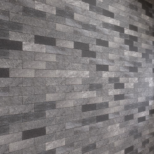 Pedra Hitam Tijolo Lisa Hitam Brick 23x75 Black Lava Brick