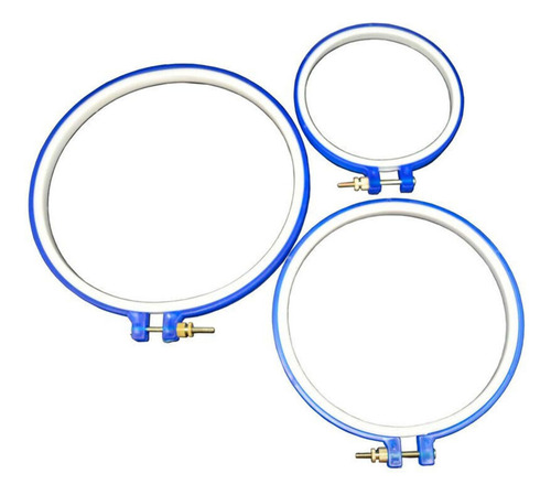 Juego Aros Para Bordar De Plástico Con Tornillo (3 Piezas)
