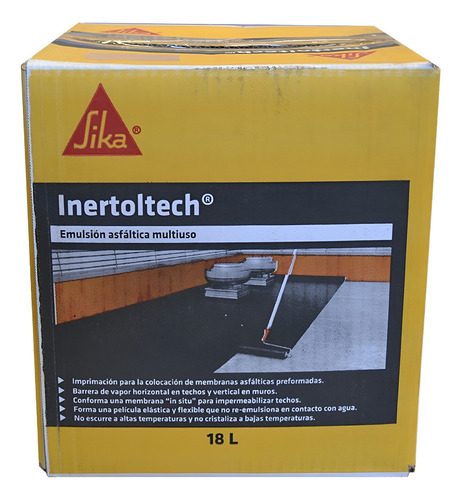 Sika Inertoltech 18lts Imprimación Membranas Base Asfáltica Color Negro