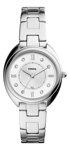 Relógio Fossil Feminino Analógico Gabby Es5069/1kn Cor da correia Prata Cor do bisel Prateado