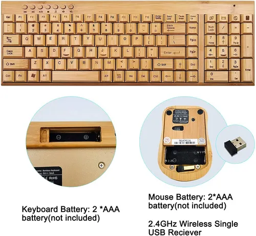 Mouse Smart Tech, Marron/con Teclado/inalambrico/nano Usb