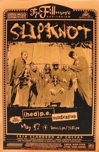 Poster Retrô Slipknot 2000 Concert 30x42cm Plastificado
