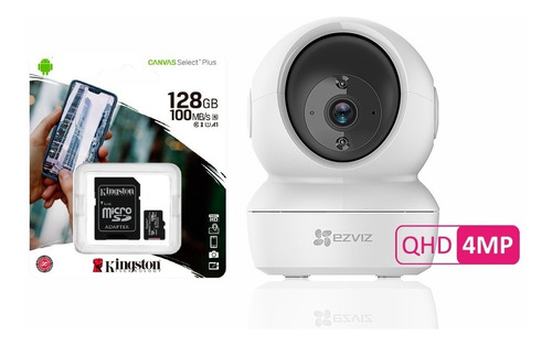 Cámara De Seguridad Wifi Ip Ezviz 4mp Inalambrica +128gb Sd