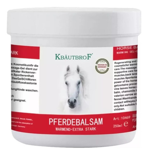 Crema De Masaje 250ml Para Aliviar El Dolor Muscular