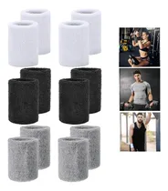 Comprar 6 Par Muñequeras Sudor Microfibra Algodon Gym Pulsera Banda