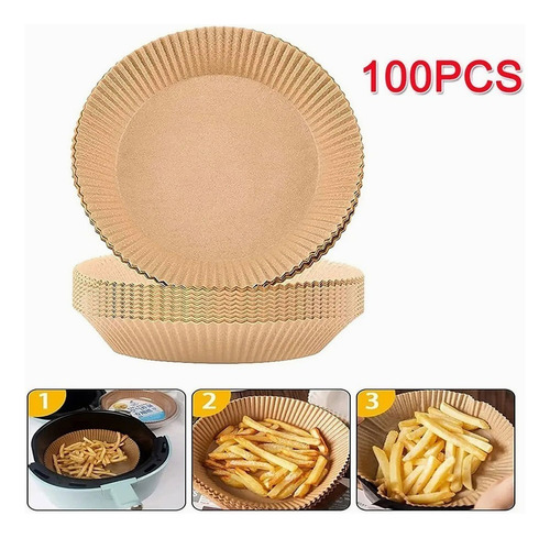 Kit De Platos De Papel For Cocinar De 100 Hojas Air Fryer