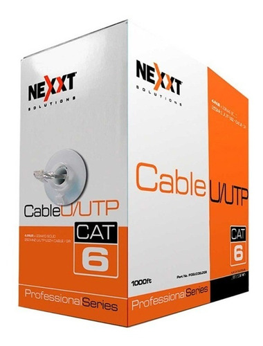 Rollo De Cable Utp Nexxt Cat6 305mts Gris Tipo Cm 100% Cobre