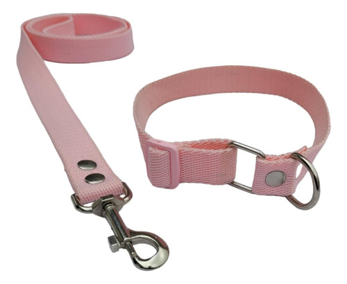 Collar Y Correa Para Perro Mediano Nylon Paseo