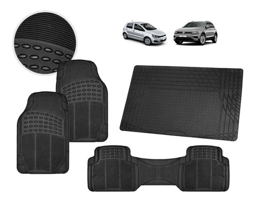 Cubre Alfombra Auto Y Baúl P/ Vk Fox Tiguan Nivus T-cross