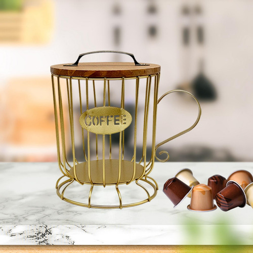 Soporte Para Cápsulas De Café, Organizador, Jaula De L Oro