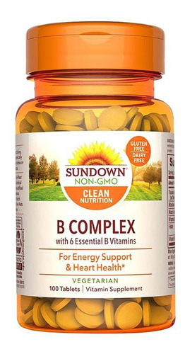 B Complex Vitaminas B (100 Tabs) Sundown Naturals
