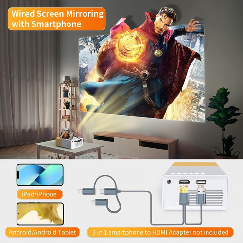 Mini Tv Portátil Projetor 4k