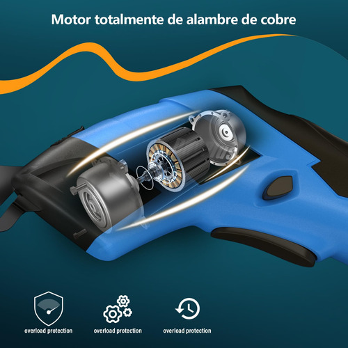 Tijera Eléctrica Inalámbricas Con 2 Cuchillas De Recambio,