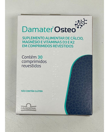 Suplemento Alimentar A Base De Calcio Damater Osteo 30 Comp Sabor