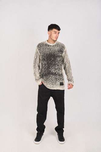 Sweater Tejido Gris Corrosivo Pesado Regular Painty Bond