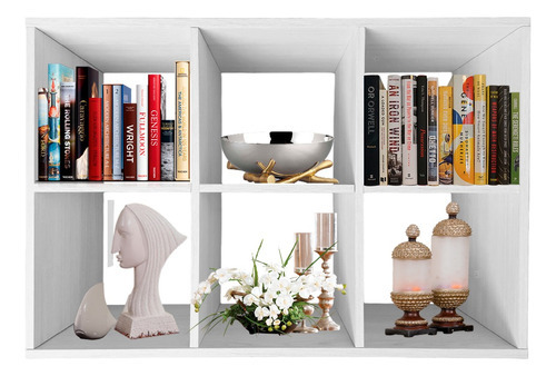 Organizador De 6 Cubos Armable Estilo Minimalista Color Blanco