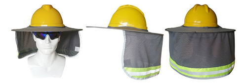| Sombrero Duro Sombrilla Protección For El Cuello Al Gris