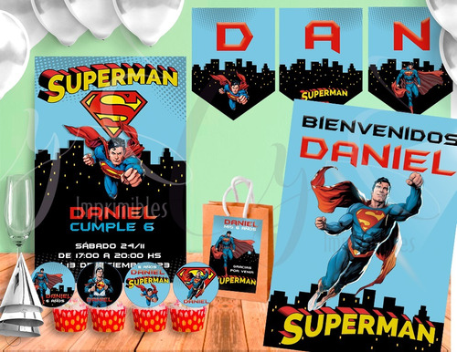 Mini Kit Imprimible Superman+ Inv Digital