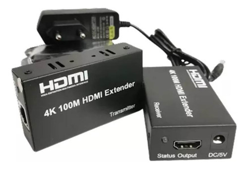 Extensor Video Hdmi 4k Hasta 100 Mts Rj45 Por Cable Utp Cat6