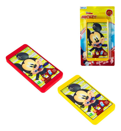 Celular De Brinquedo Smartphone Disney Mickey Frozen Com Som