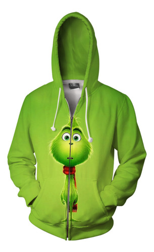 Halloween Navidad Peludo Grinch Vestir Sudadera Con Capucha