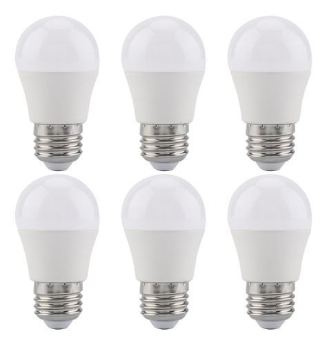Mini Bombillas Led De 5 W, Color Blanco Cálido, 6 Unidades,