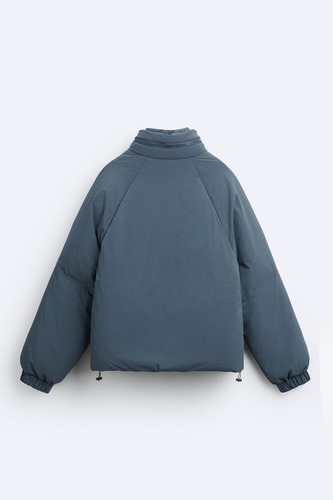 Campera De Hombre Abrigada Acolchada Tecn Zara Original Azul