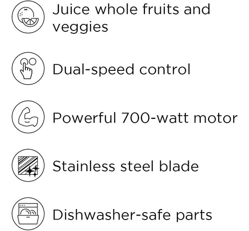 Imagen 8 de 8 de Extractor De Jugos 2vel 700w - Chefman - Rj53-ss-mx