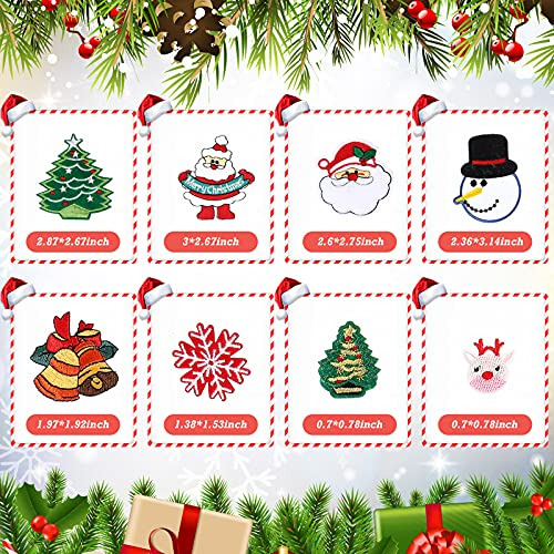 42 Piezas De Parches De Apliques De Hierro De Navidad, ...