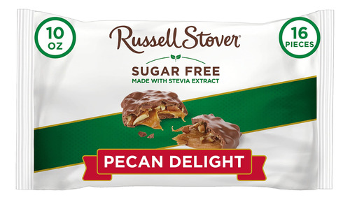 Russell Stover Delicias De Nueces Sin Azúcar Con Estevia, .