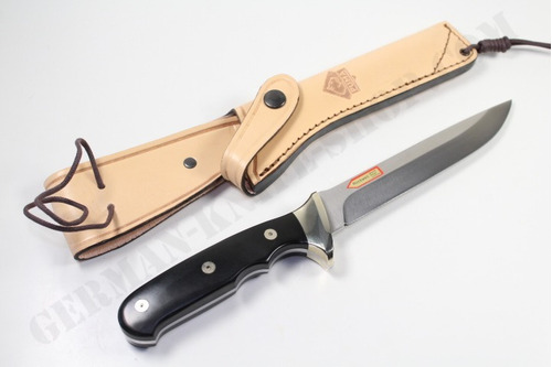Imagen 4 de 9 de Cuchillo De Caza Puma Wildtoter Micarta 16cm Funda Cuero