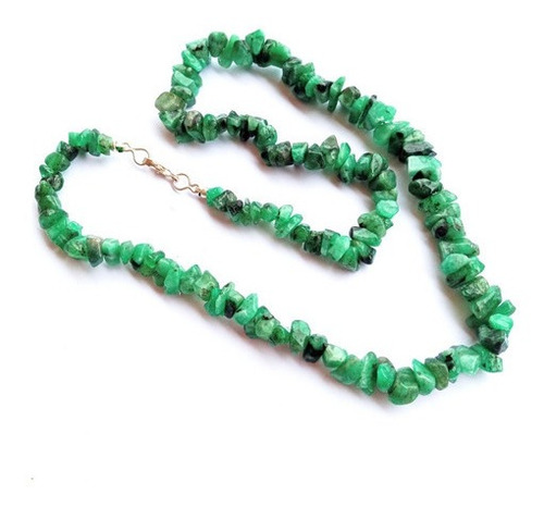 Colar Gargantilha Em Esmeralda Verde Natural Pedra Da Saúde