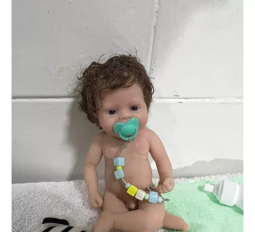 Mini Bebê Reborn Silicone Sólido Menina Oferta Só Hoje