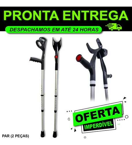 comprar Muleta Ortopédica Canadense 120 Kg (par - 2un De Muletas)
