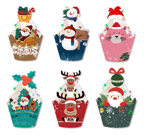 Cupcakes De Natal, Embalagens, Suprimentos Para Festas, Lemb