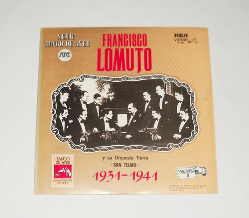 Francisco Lomuto San Telmo Serie Tango De Ayer Lp Vinilo