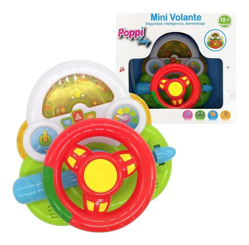 Mini Volante Didáctico Bebe Luces Sonidos En Casa Valente